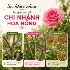 Sự khác nhau giữa các chi nhánh hoa hồng